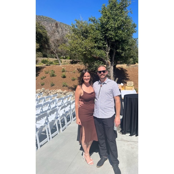 Brown bodycon style dress. Ribbed. Sweet Leslie brand. - Picture 3 of 3